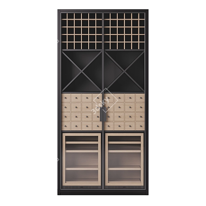  Russian Wine Cabinet Case 3D model image 2