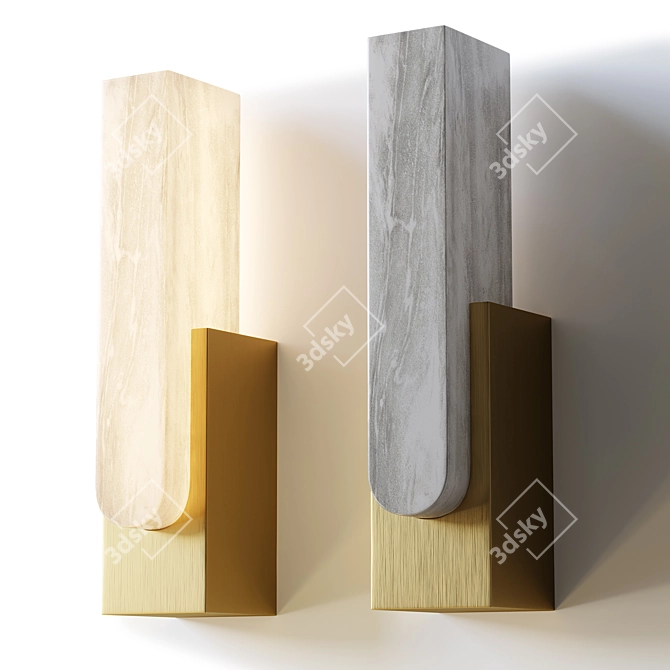 Elegant Agatha Sconce Fixture 3D model image 1