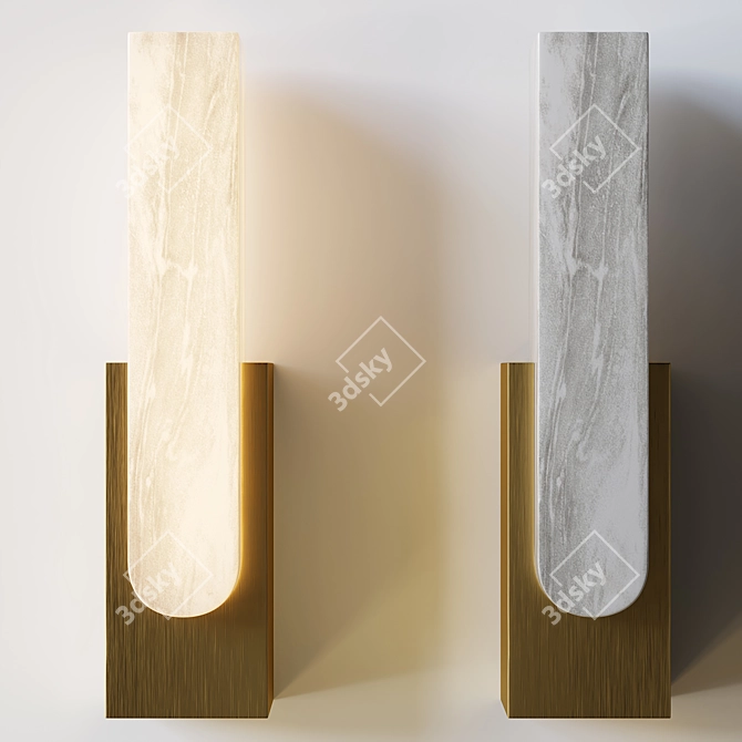 Elegant Agatha Sconce Fixture 3D model image 2