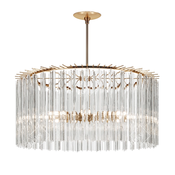 Golden Glass Azra Chandelier 3D model image 1