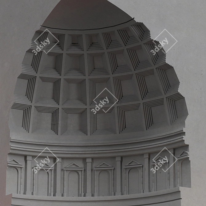 Pantheon Candleholder 3D Model 3D model image 5