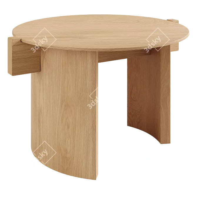 Bronze Glass Flow Coffee Table 3D model image 2
