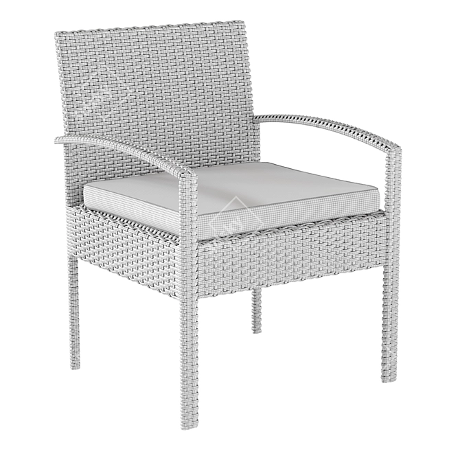 Rattan Style Patio Set 3D model image 6