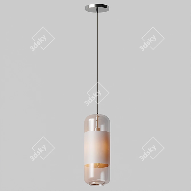 Modern Cylinder Pendant Light 3D model image 4