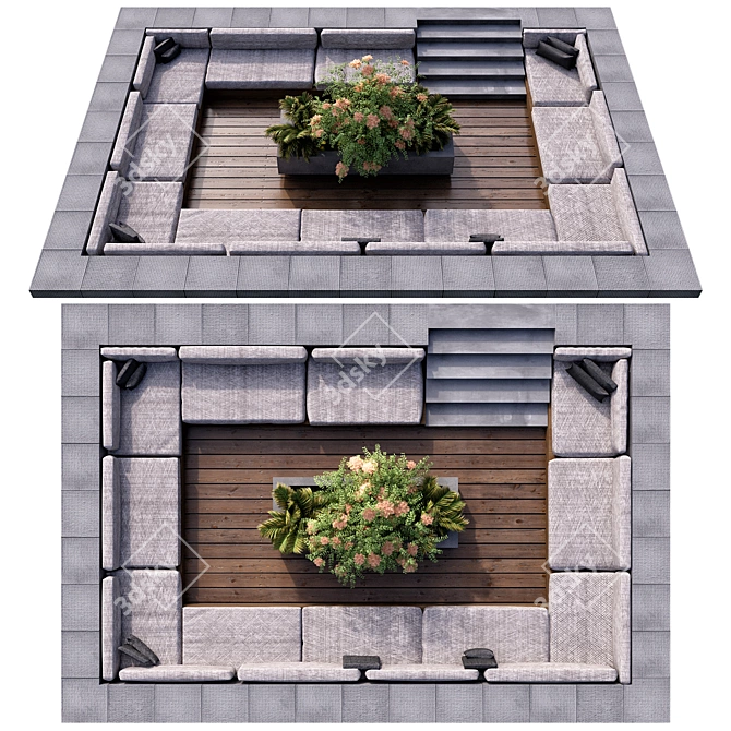  Landscape Seating Area No11 3D model image 2