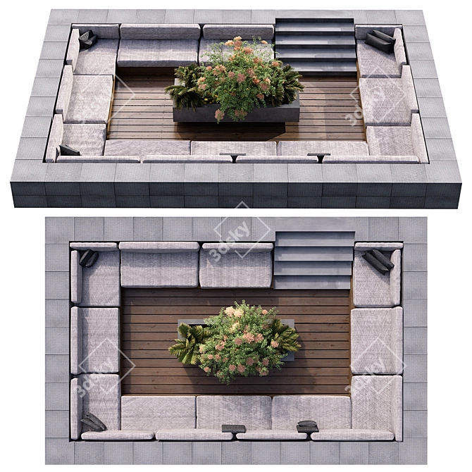  Landscape Seating Area No11 3D model image 5
