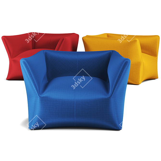 Modern Armchair 3D Models Set 3D model image 2