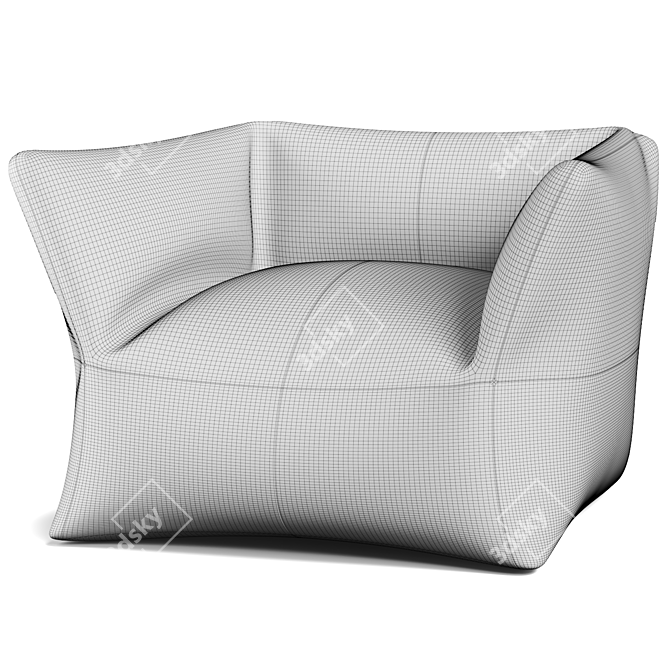 Modern Armchair 3D Models Set 3D model image 4