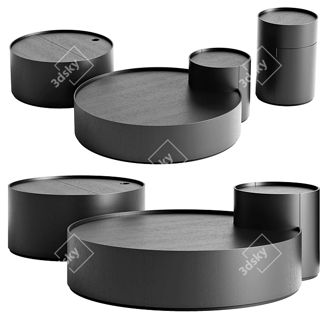  Lunar-themed Living Divani Coffee Tables 3D model image 1