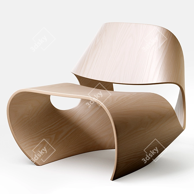 Cowrie Shell Bentwood Presale Chair 3D model image 3