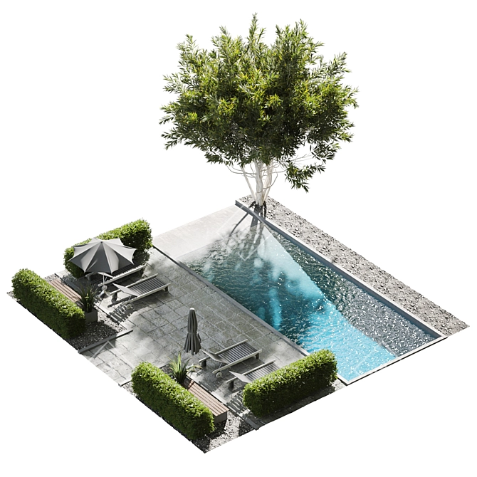 Cityscape Oasis 18 3D model image 1