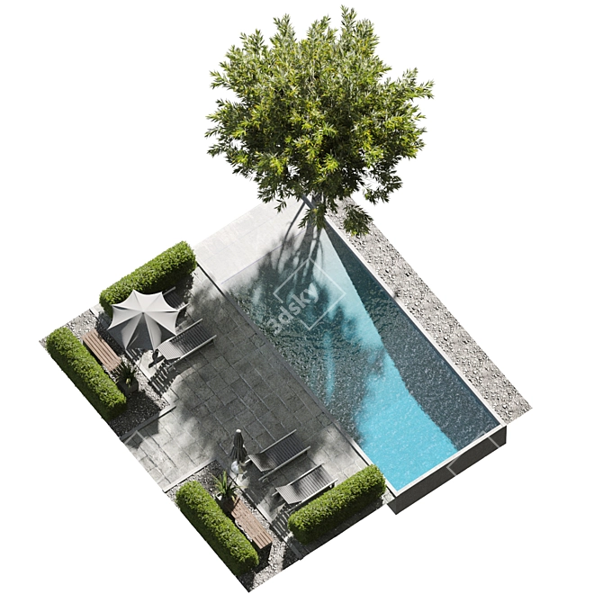 Cityscape Oasis 18 3D model image 2