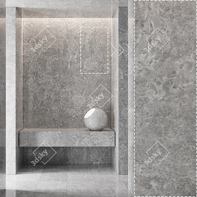 Marble Stone Panels Pack 3D model image 1