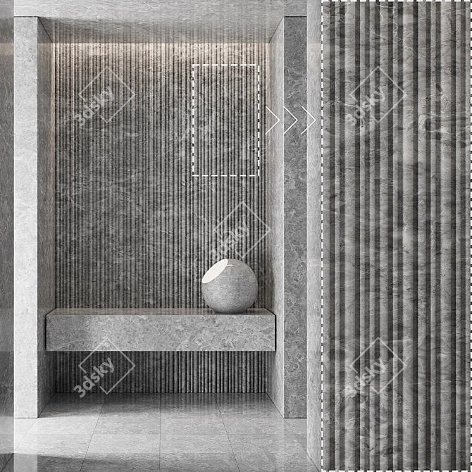 Marble Stone Panels Pack 3D model image 2