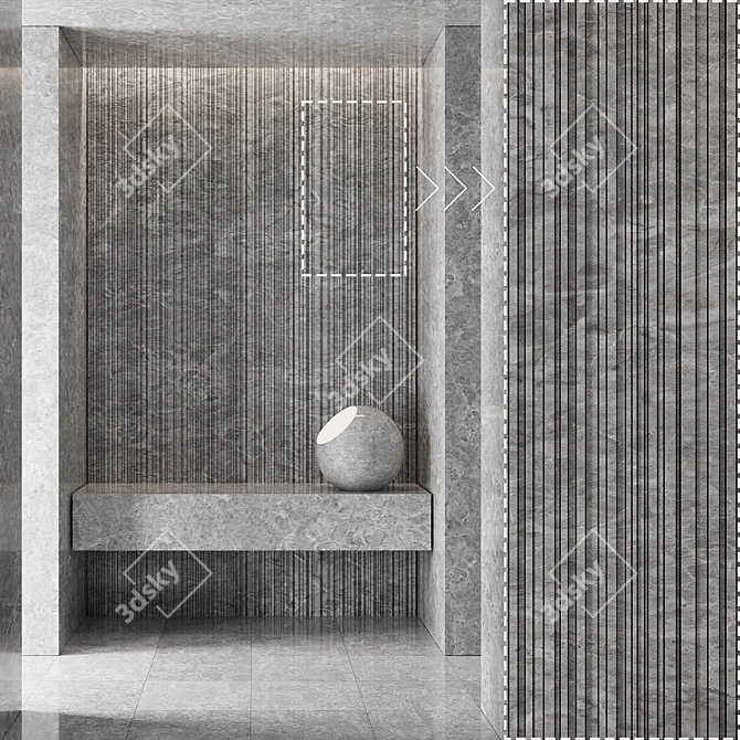 Marble Stone Panels Pack 3D model image 3