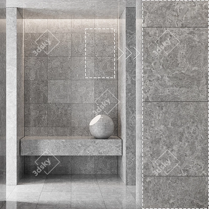 Marble Stone Panels Pack 3D model image 4
