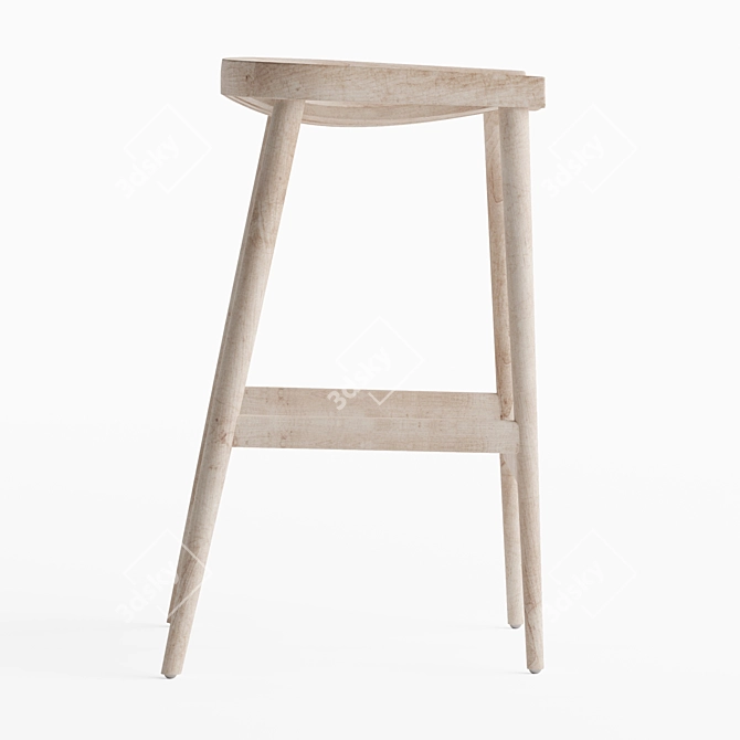 Uniqwa Tarkuli Natural Barstool 3D model image 5