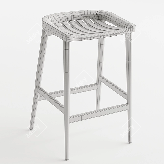 Uniqwa Tarkuli Natural Barstool 3D model image 7