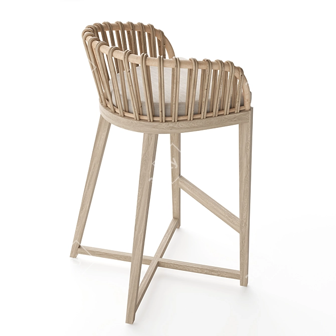 Natural Malawi Tub Barchair Uniqwa 3D model image 5