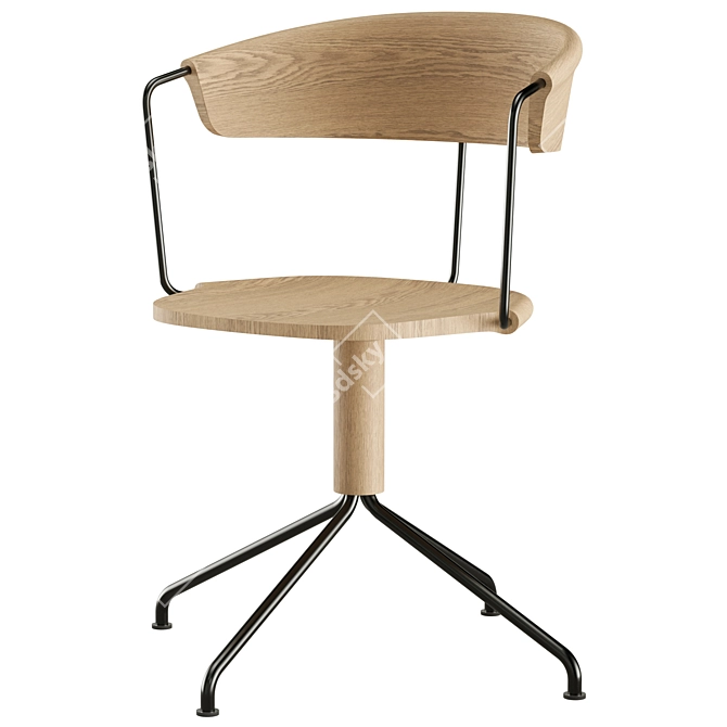 Modern UNCINO A Chair by Mattiazzi 3D model image 3