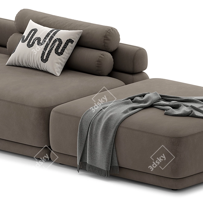 Velvet Etna Sofa 3 Colors 3D model image 14
