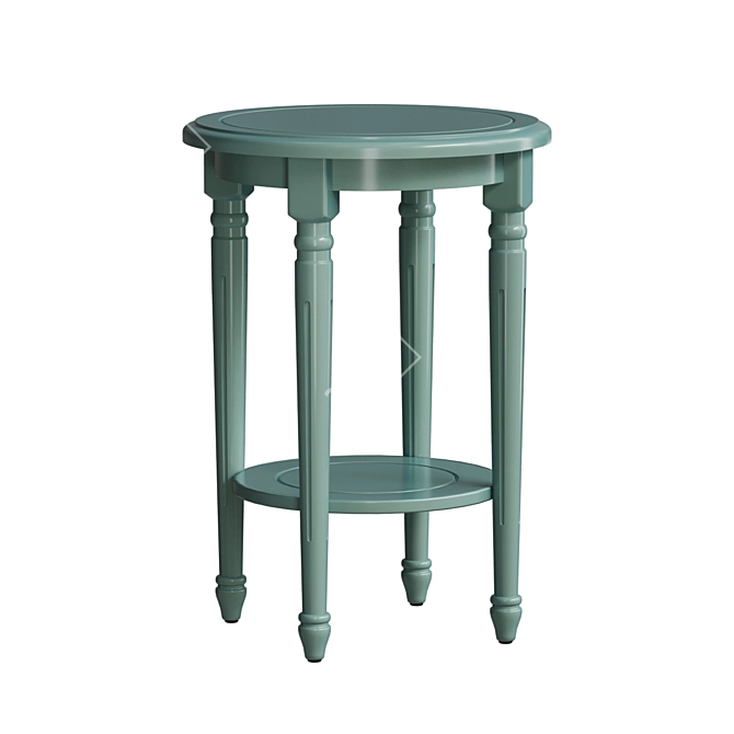 Two-tiered Eucalyptus Green Coffee Table 3D model image 1