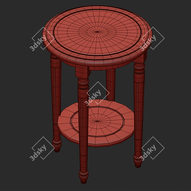 Two-tiered Eucalyptus Green Coffee Table 3D model image 3