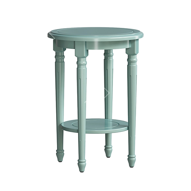 Two-tiered Eucalyptus Green Coffee Table 3D model image 4