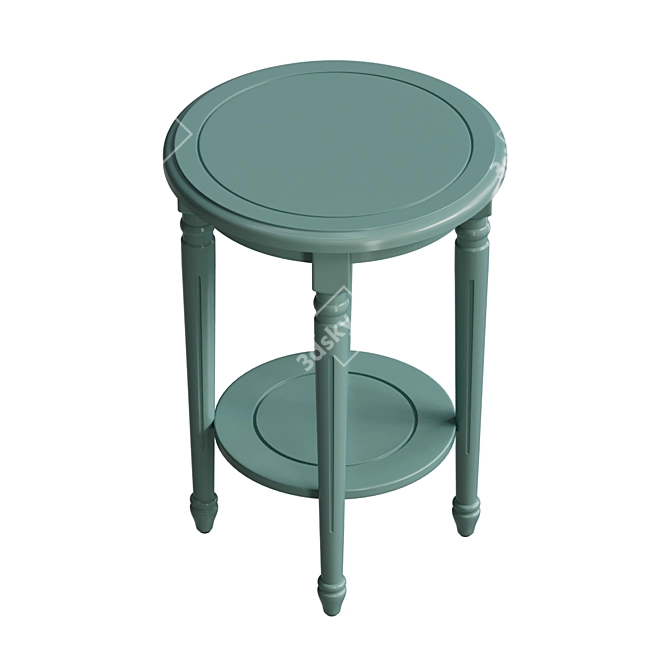 Two-tiered Eucalyptus Green Coffee Table 3D model image 5