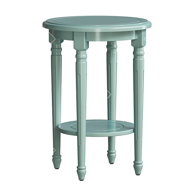 Two-tiered Eucalyptus Green Coffee Table 3D model image 7