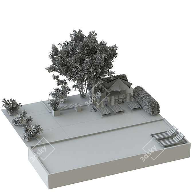 Charming Town Square 3D Render 3D model image 4