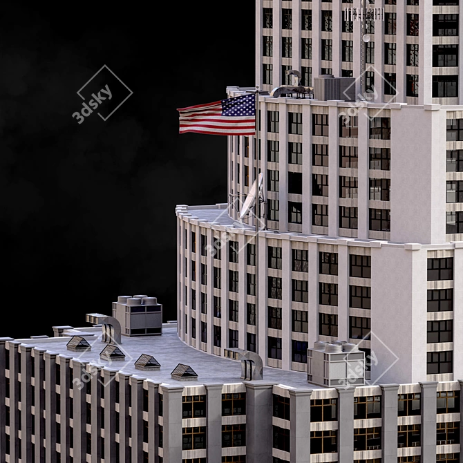 Realistic Exterior Building 3D Model 3D model image 2