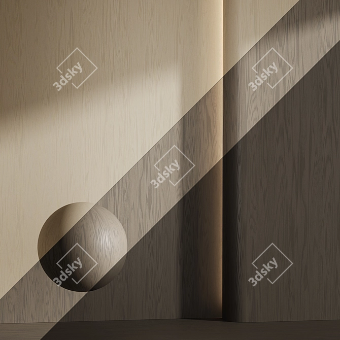 Premium Wood Veneer Material Set 3D model image 1