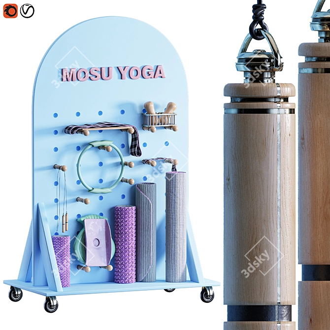 6-Piece Yoga Set 2015 3D model image 1