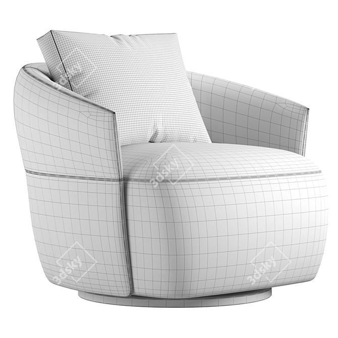Elegant Alice Armchair Design 3D model image 5