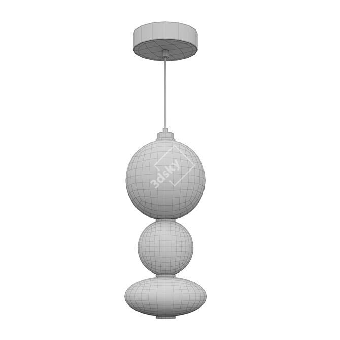 Modern Futuristic Pendant Light 3D model image 4