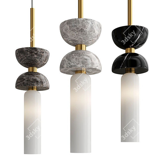 Elegant Kyoto Pendant Light Fixture 3D model image 1