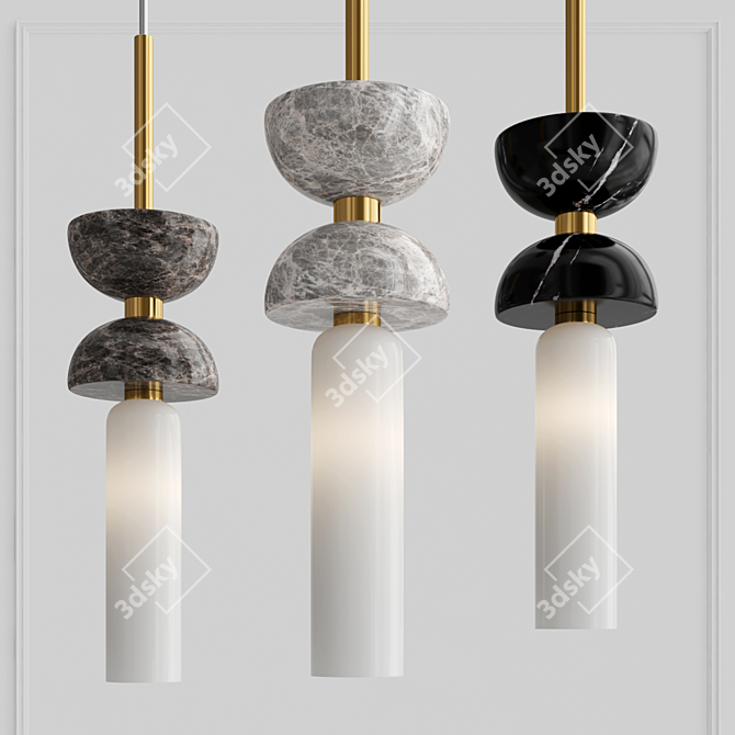 Elegant Kyoto Pendant Light Fixture 3D model image 3