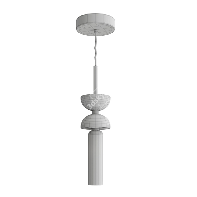 Elegant Kyoto Pendant Light Fixture 3D model image 4