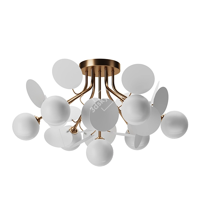 Peacock 63cm Chandelier 3D model image 1