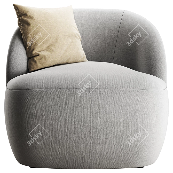 Swivel Chair with Adjustable Colors 3D model image 3