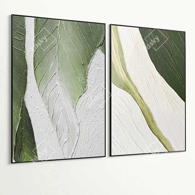 Two-Photo Plaster Frame Set 3D model image 5