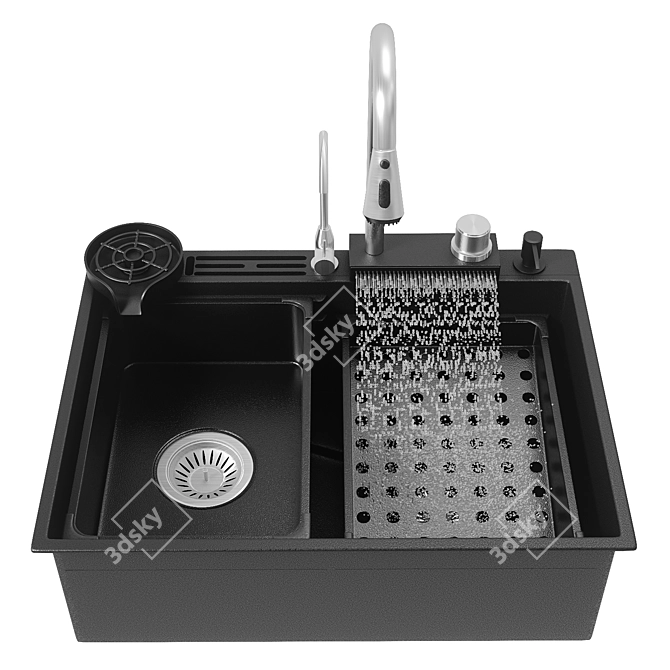 Multi-Functional Sink with Textures 3D model image 7