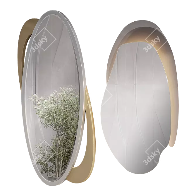 Reflective Mirror Set | Contemporary Design 3D model image 1