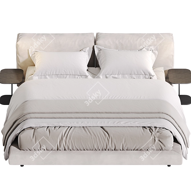 Modern Living Divani SOFTWALL Bed 3D model image 5