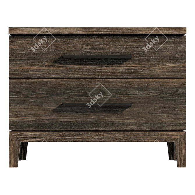 Aventura Dark Nightstand Millimeters UVs Unwrapped 3D model image 2