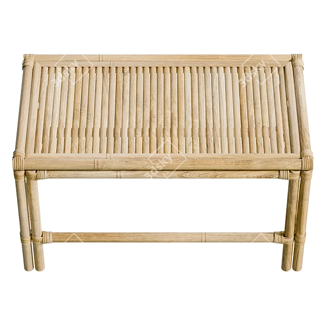 Premium Bamboo Coffee Table - 50x60x90cm 3D model image 3