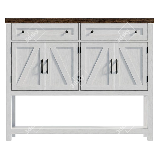 Darius 2-Door Console Table 3D model image 2