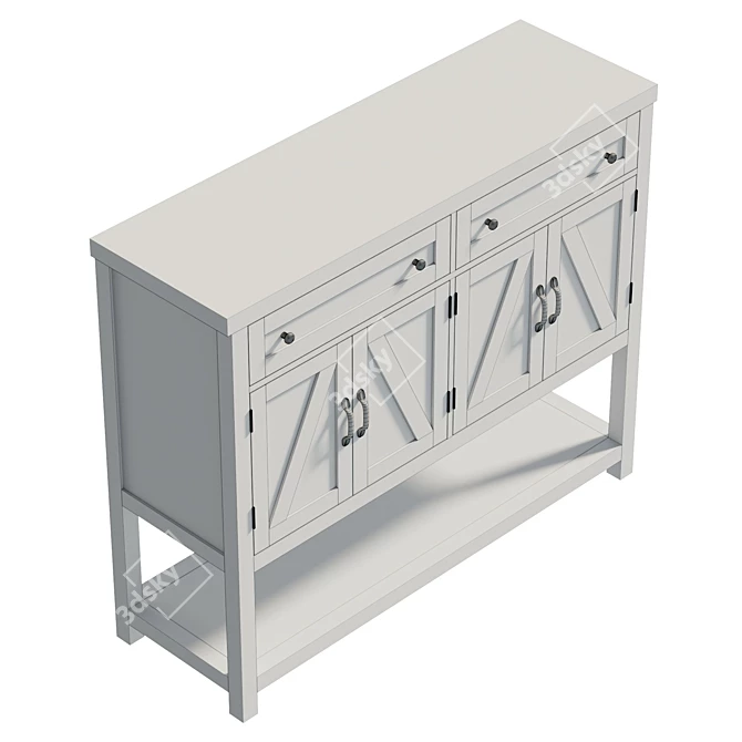 Darius 2-Door Console Table 3D model image 6