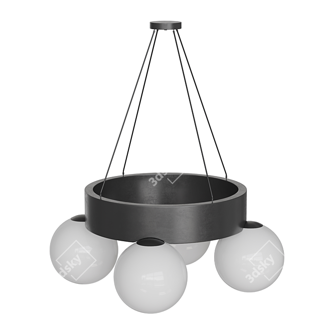 Modern Corner Design Kai Chandelier 3D model image 2